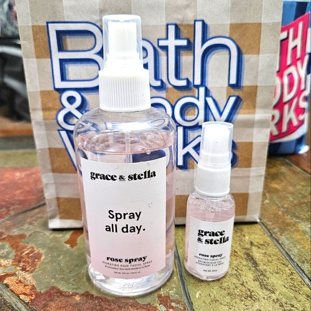 Grace & Stella rose spray facial mist bundle regular & mini like new